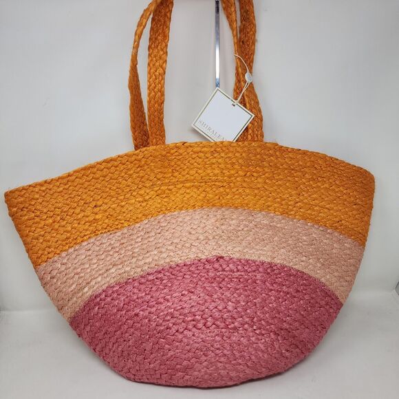 Shiraleah Chicago Jute Tote Sunset Liza Multi Color Weekend Bag Fashion L Bag